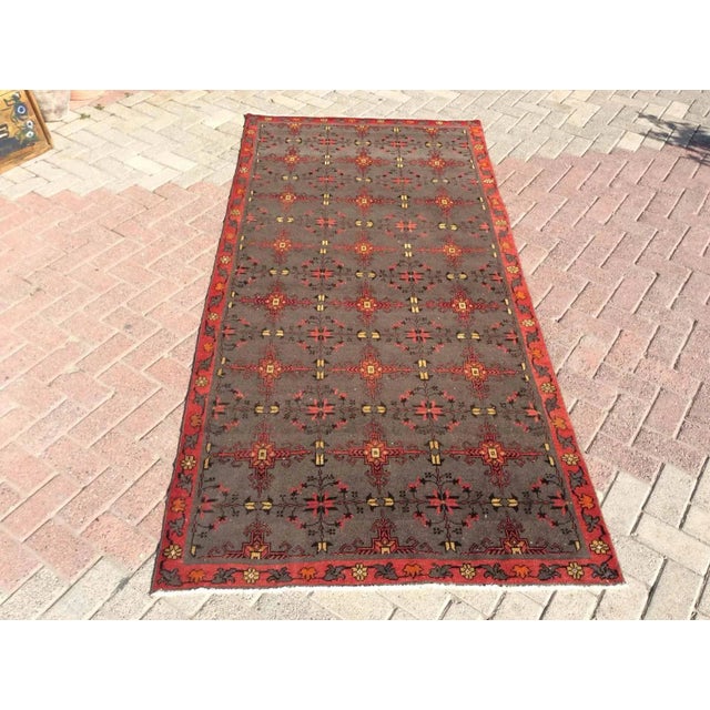 1960s Hand Knotted Vintage Anatolian Rug - 48" X 102" For Sale - Image 12 of 12