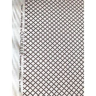 Quadrille Terrace Fabric - 4.75 Yards Brown on Tint For Sale