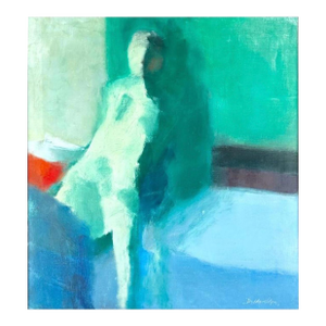 Ralph Della VolpeModernist Oil Painting Moody Fauvist Abstract Nude Figure Ralph Della Volpe