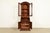 1970s Guido Zichele Style Italian Provincial Carved Walnut Drop Front Secretary Desk With Lighted Bookcase Hutch, Circa 1970s For Sale - Image 5 of 18
