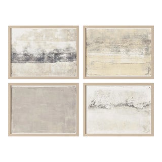 Presidio Play (Set of 4) by Carrie Bergey in Maple Frame, Small Art Print on Paper For Sale