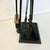 Metal 1970s Mid-Century Wrought Iron With Bronze Handle Fireplace Tools & Rack - 5 PCS Set For Sale - Image 7 of 14