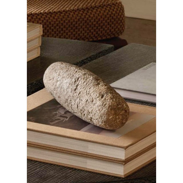 Asian Stone Relic Sculpture on a Wood Base (16” High) For Sale - Image 10 of 10