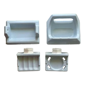 1950s Vintage Baby Blue Ceramic Mid-Century Modern Bathroom Fixtures Matched Set of 4 Deadstock