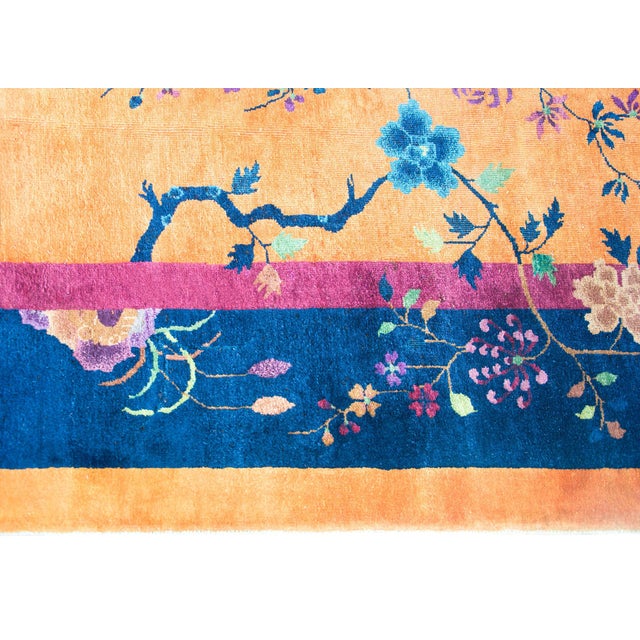 Orange Early 20th Century Chinese Art Deco Rug For Sale - Image 8 of 14