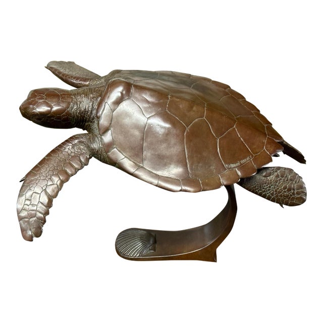 André Harvey Pilgrimage Green Sea Turtle Sculpture, Circa 1980 For Sale