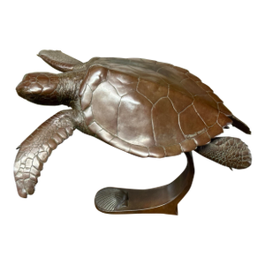 André Harvey Pilgrimage Green Sea Turtle Sculpture, Circa 1980