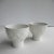 1980s Rorstrand SwedenWhite Porcelain Tulip Design Set of 2 Pedestal Bowl For Sale - Image 5 of 5