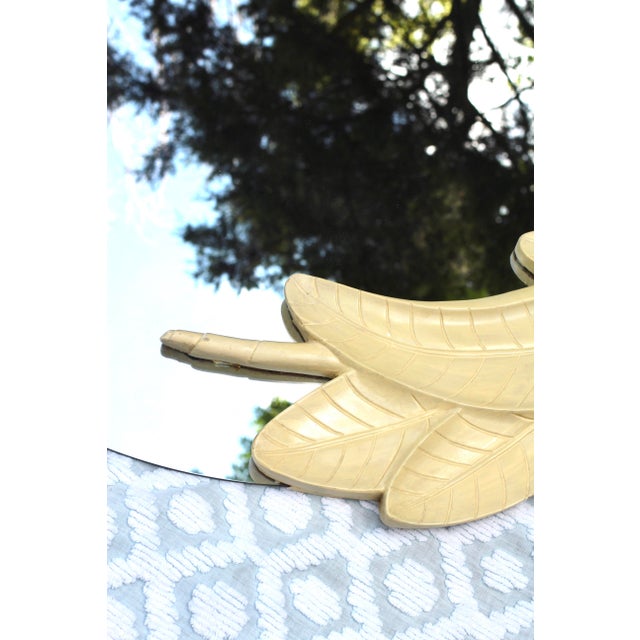 1980s Large Palm Frond Circle Mirror For Sale - Image 6 of 11