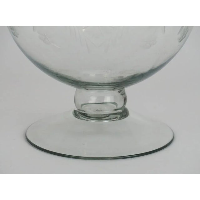 Glass Engraved Glass Photophore Cup For Sale - Image 7 of 10