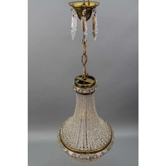 Empire Czech Crystal Beaded Dome Chandelier, 1950s For Sale - Image 15 of 18