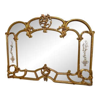 Stunning Antique Rococo Overmantel Mirror For Sale