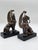 Rare Pair of Antique Early 20th C Bronze Winged Griffin Bookends on Pedestal. For Sale - Image 4 of 16