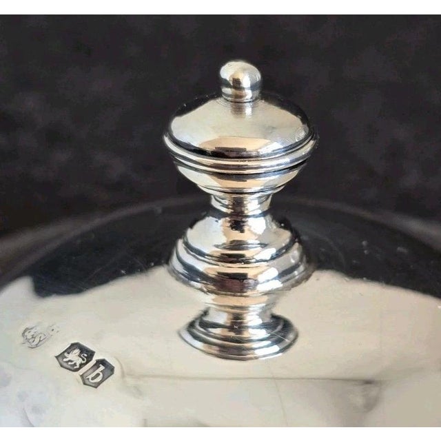 Antique George V Cut Glass Biscuit Barrel with Sterling Silver Mount, 1919 For Sale - Image 17 of 18