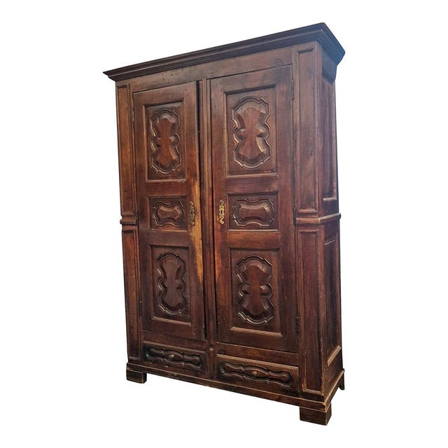 Two-Door Wardrobe in Walnut For Sale - Image 4 of 5