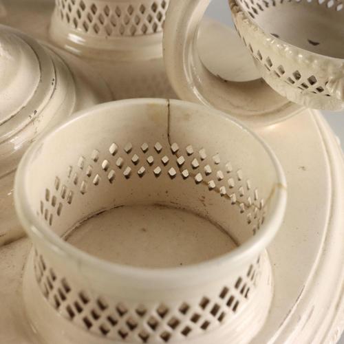 Antique Plat de Ménage Centerpiece in Earthenware, Italy, 19th Century For Sale - Image 10 of 15