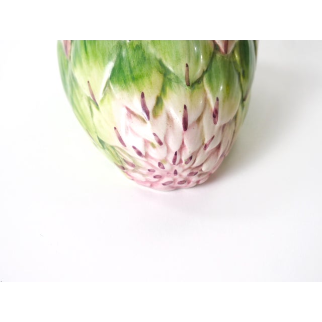 Italian Majolica Artichoke-Form Vase Table Ornament, Late 20th Century For Sale - Image 9 of 11