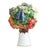 Modern Head Vase Sculpture with Vegetables, Ceramiche D'arte Dolfi For Sale - Image 3 of 12