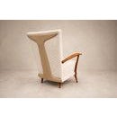1950s Armchair in Caviúna Wood, Leather and Bouclé by Giuseppe Scapinelli, Brazil, 1950s For Sale - Image 5 of 18