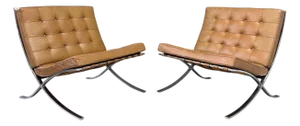 Pair of Early Barcelona Chairs by Ludwig Mies Van Der Rohe for Knoll, Circa 1959