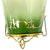 Green Gradient Glass Wall Sconce With Brass Fixture, France 1960s. For Sale - Image 11 of 12