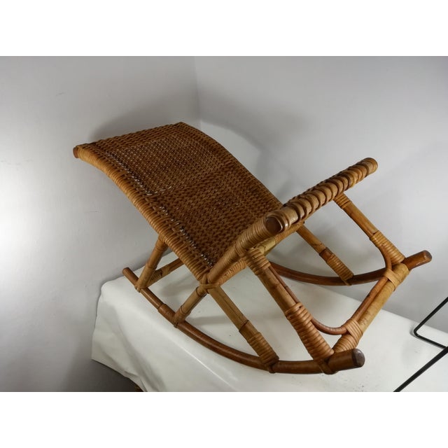 Wicker Footstool by De Rieten Wereld, 1950s For Sale - Image 9 of 9