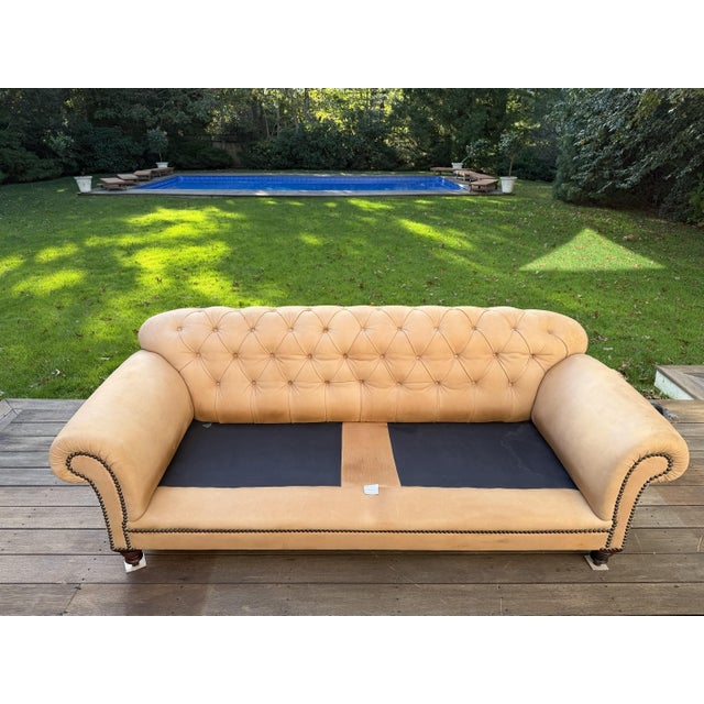 George Smith Chesterfield Sofa in Nubuck Leather For Sale - Image 16 of 16
