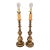 1970s Heavy Vintage 27” Polished Brass Baluster Table Lamps - a Pair For Sale