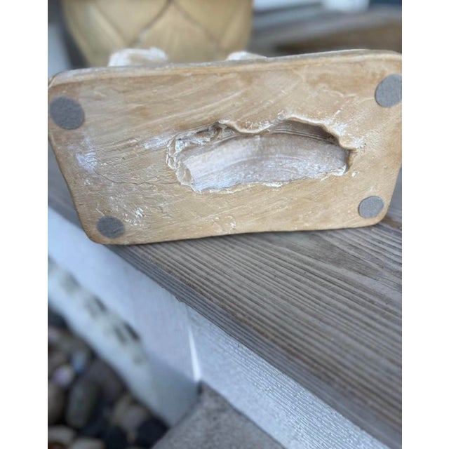 Mid 20th Century Vintage Chalkware Infant Jesus Statue Holding Crown of Thorns, 12.5” For Sale - Image 5 of 8