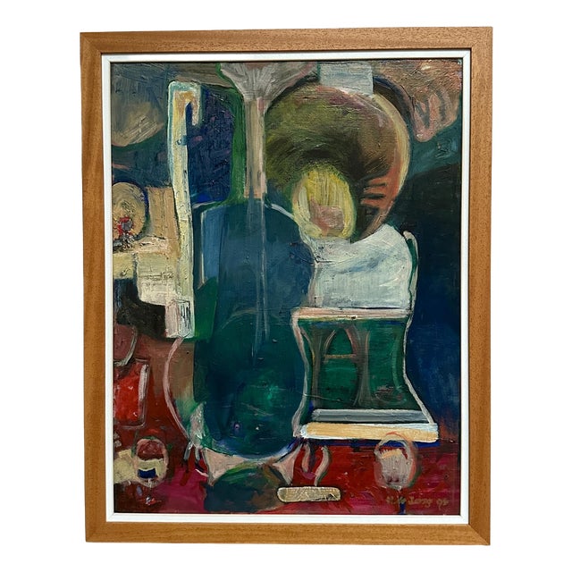 Hendrik De Jong, Abstract Composition, 1994, Oil on Canvas, Framed For Sale