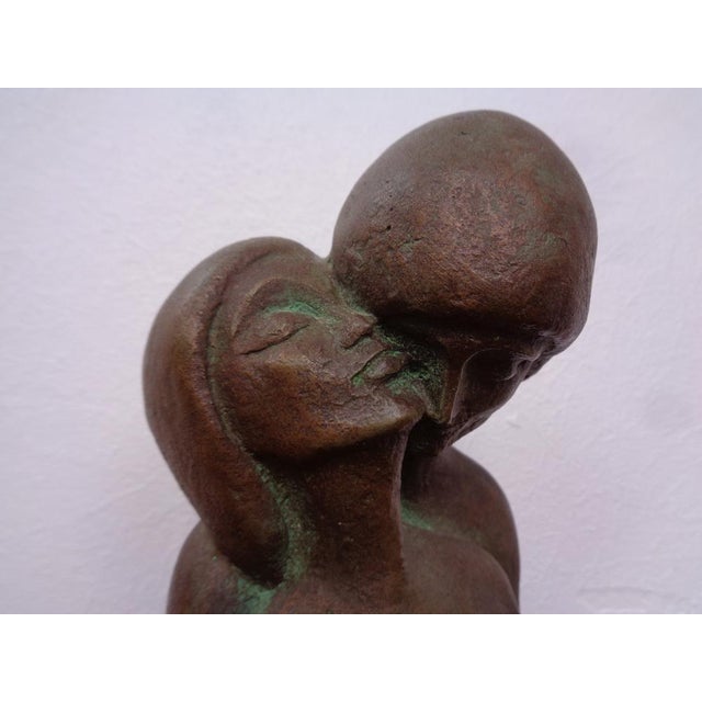 Handcrafted Stoneware Loving Couple Figure from Achatit Werkstätten, Germany, 1960s For Sale - Image 18 of 18