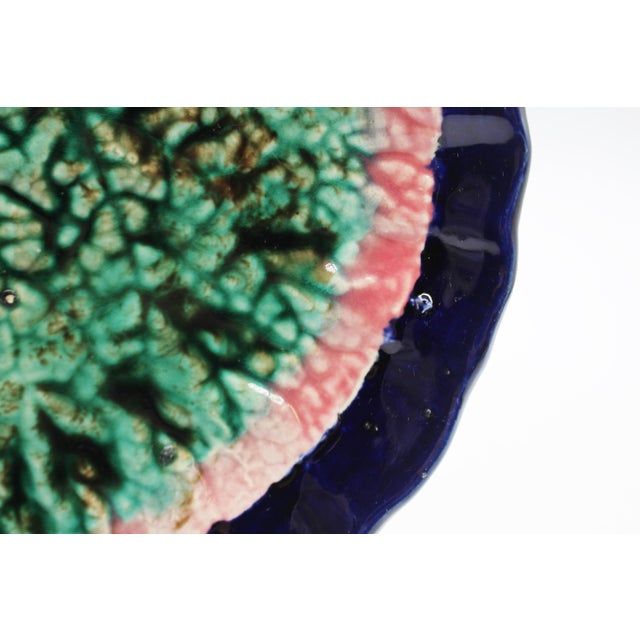 Ceramic Circa 1880s English Majolica Begonia Leaf Sweetmeat Dishes - a Pair For Sale - Image 7 of 10