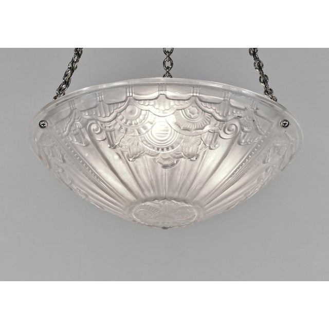 1930s Hettier Vincent & Ejg French Art Deco Pendant Light 1930s For Sale - Image 5 of 11