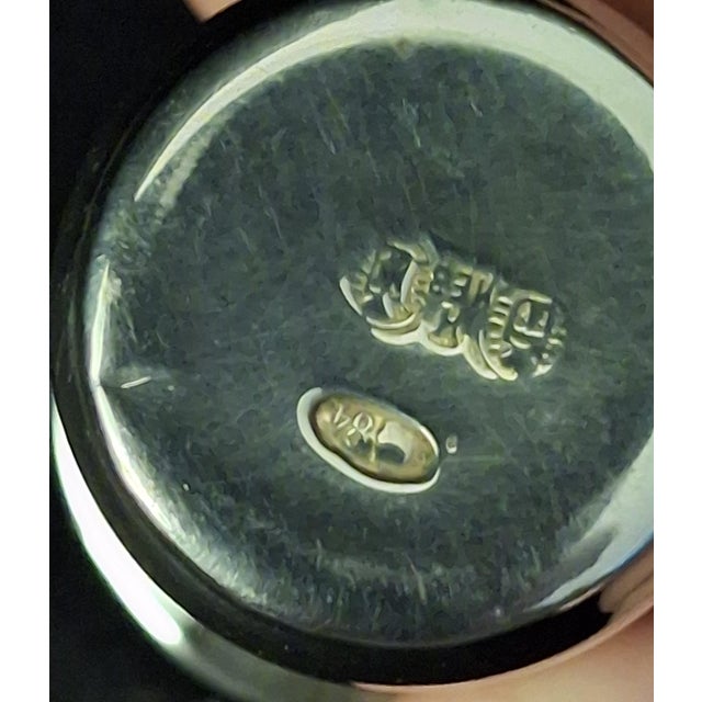 Late 19th Century Turn-of-the-Century Imperial Russian Hand-Engraved 84 Silver Shot Cup by Israel Zakhoder For Sale - Image 10 of 14