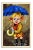 Large Vintage Tapestry of Cartoon Girl in Frame, 1970s For Sale