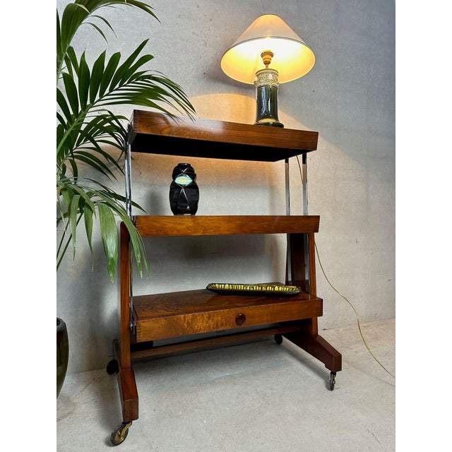 Art Deco Besway Table in Burl Wood, 1930s For Sale - Image 3 of 18