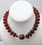 Modern Vintage 1980s Signed Pellini Italy Faux-Tortoise Beaded Necklace For Sale - Image 3 of 6