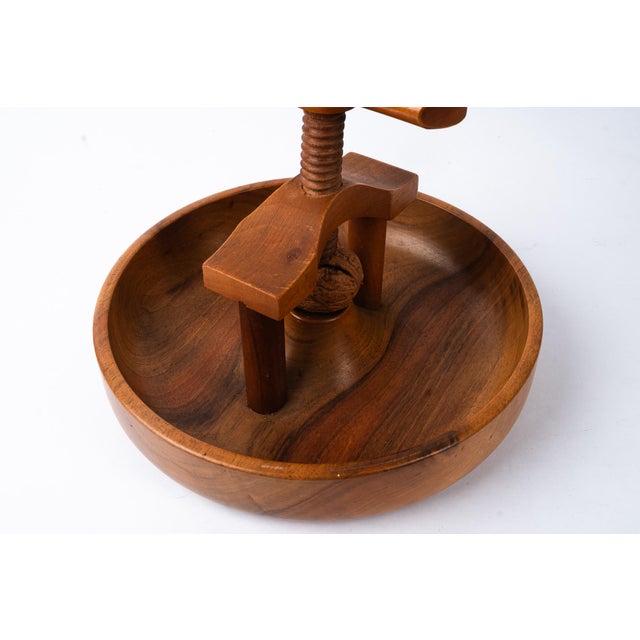 Vintage Nutwood Nutcracker with Bowl, 1950s For Sale - Image 14 of 16