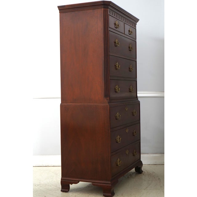 Age: Approx. 30 Years Old Details: Reddish Mahogany Finish Latticework Trim High Quality Construction 18 C. Design...