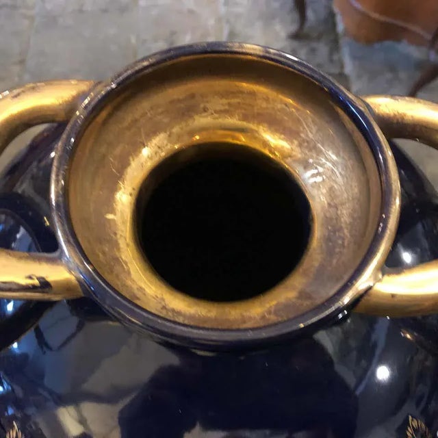 1960s 1960s Large Italian Mid-Century Modern Saca Ceramic Vase For Sale - Image 5 of 13