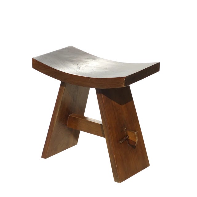 Japanese Wooden Stool For Sale