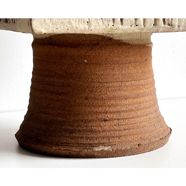 Ceramic Vintage Brutalist Studio Pottery Sculpture Architectural Form in Stoneware Ceramic For Sale - Image 7 of 9