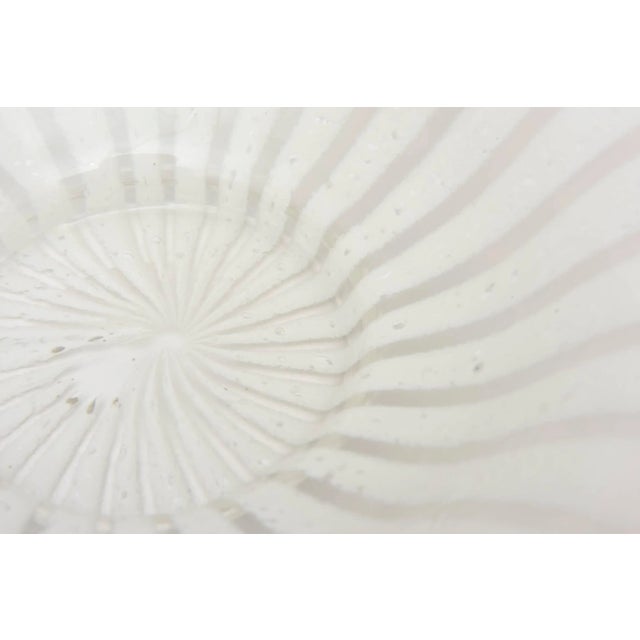 Vintage Murano Veninil Glass Bowl With White Pinwheel Design, 1960's For Sale - Image 9 of 11
