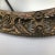 French Art Nouveau Gold Gilt Brass Oval Dresser/Vanity Mirror With Floral Design For Sale - Image 11 of 12