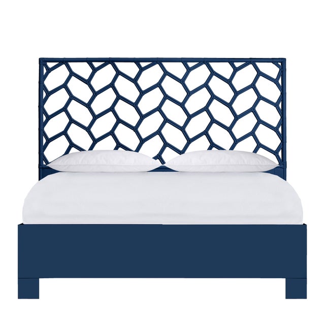 Silas Platform Bed King - Navy For Sale - Image 12 of 12