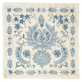20"x20" 100% Silk Cushion Cover. Embroidered Pillowcase. New Throw Pillow For Sale