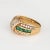 1980s 80s Vintage Tiffany & Co Ring Emerald Diamond Sz 6 18k Yellow Gold Signed For Sale - Image 5 of 7