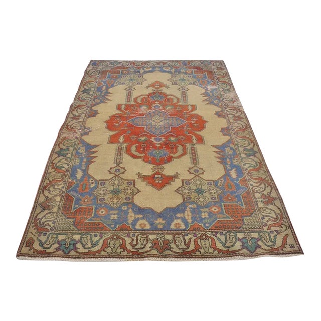 Vintage Anatolian Floral Rug For Sale
