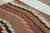 1940s Vintage Mid-Century Geometric Blue Wool Kilim Rug With Multi-Color Accents For Sale - Image 5 of 9