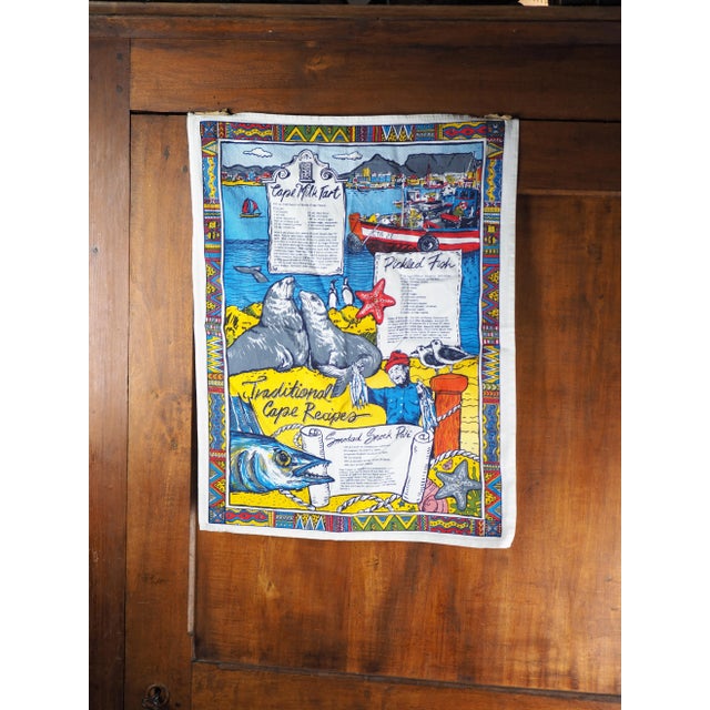 Late 20th Century Vintage Cape Town Kitchen Linen Traditional Recipes With Wax Pattern For Sale - Image 5 of 11